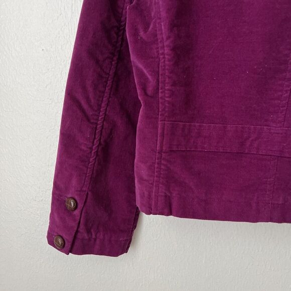 y2k Moda Intl dark pink corduroy womens jacket 3 button crop S - Picture 6 of 6